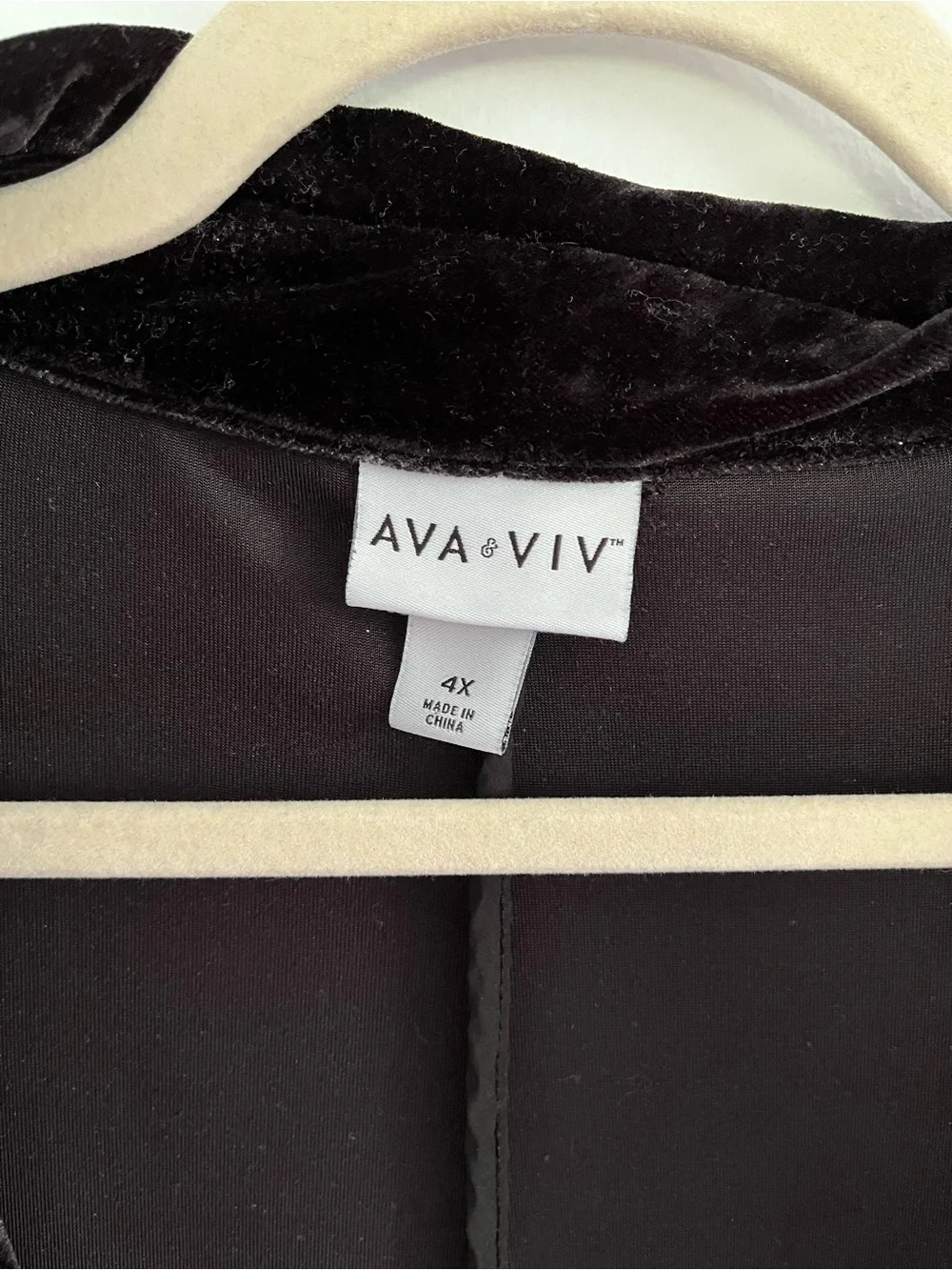 Ava & Viv 4X Black Velvet Button Blazer Jacket Whimsigoth Romantic Luxury Fancy